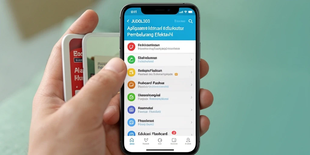 Antarmuka pengguna aplikasi Flashcard JUDOL303 yang menarik dan interaktif.