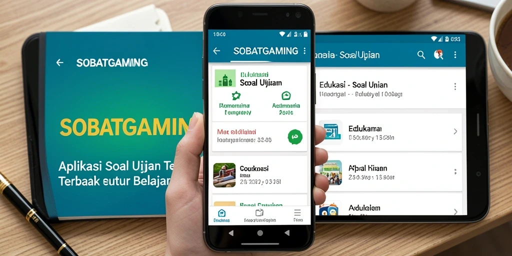 Tampilan antarmuka utama SOBATGAMING yang memudahkan akses soal ujian.